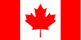 The canadian flag is shown in red and white.