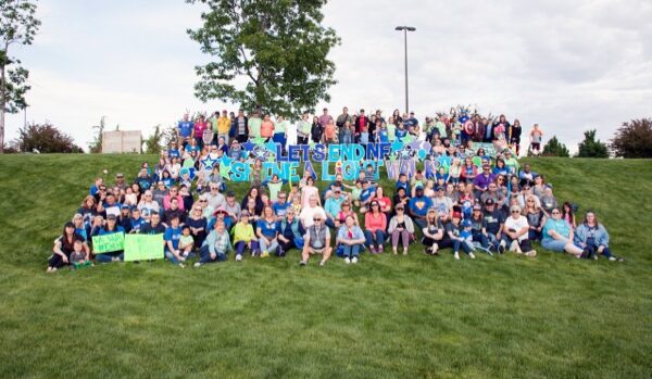 A large group of people posing for a photo.