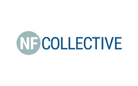 Nf collective logo on a white background.