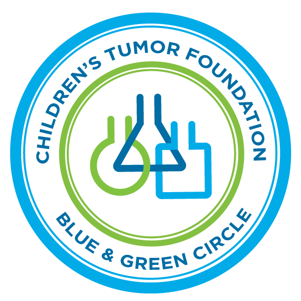 Children's tumor foundation blue and green circle logo.