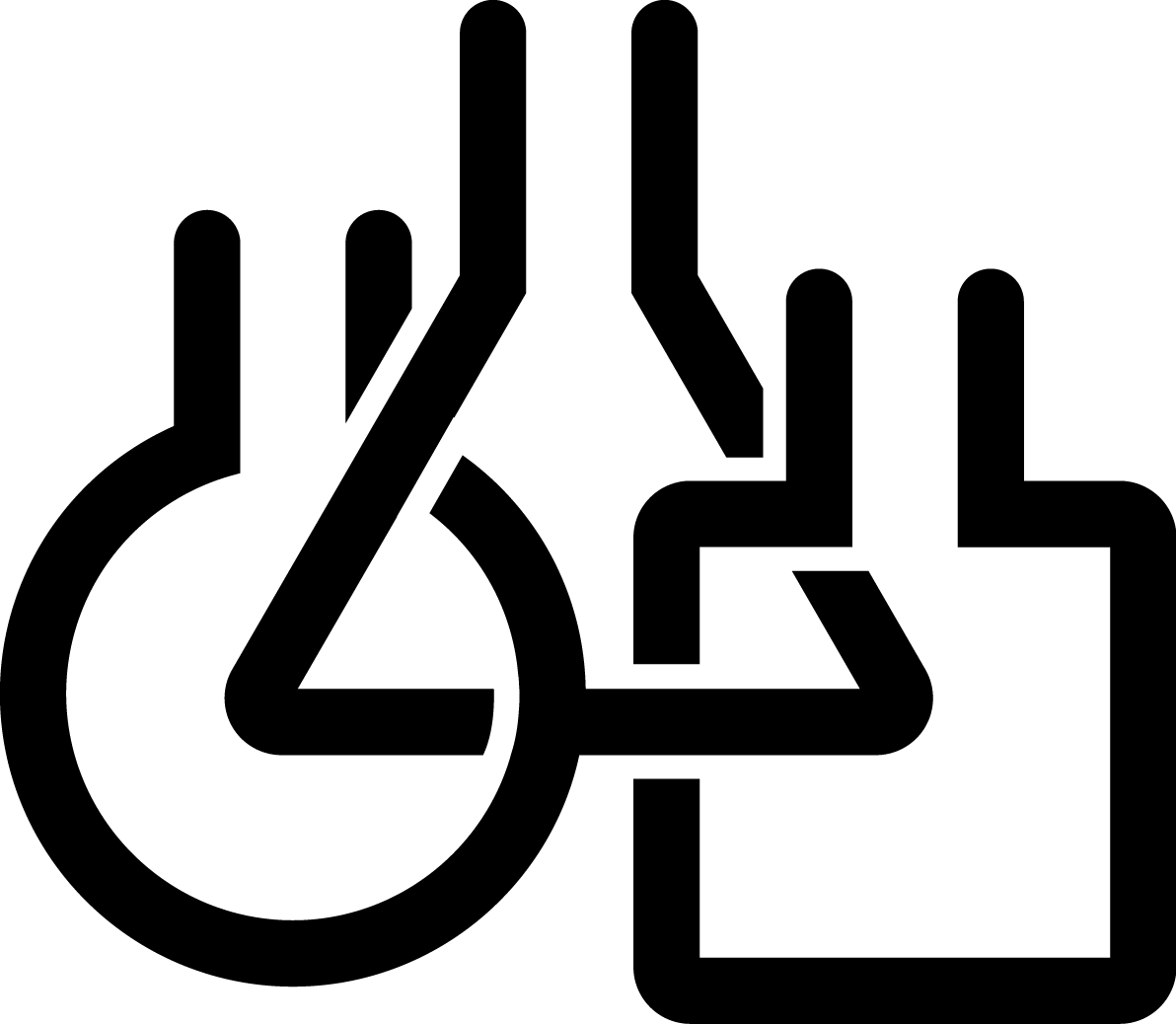 CTF beaker icons in black