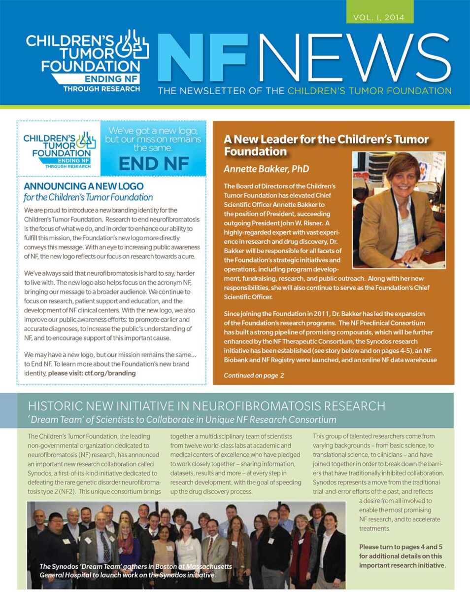 The cover of the children's foundation news.