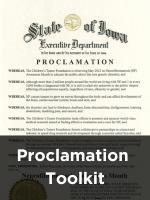 A certificate with the words'proclamation toolkit'.