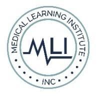 Logo of the medical learning institute, featuring the initials "mli" and an ecg line graphic within a circle.