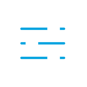 Speech bubble with three horizontal sliders and circles, resembling a settings icon.