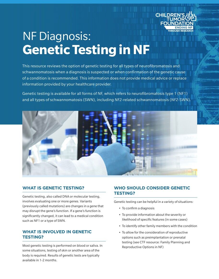 NF Diagnosis: Genetic Testing in NF